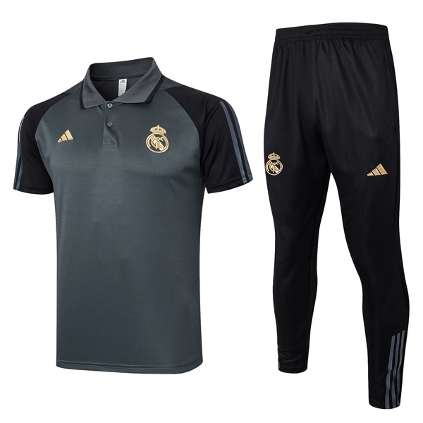 Polo Real Madrid Set Completo 24/25 Grigio